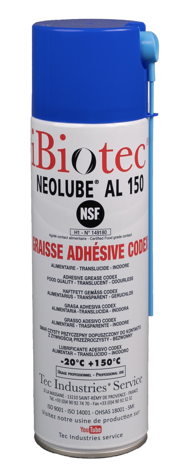 IBIOTEC gamme agroalimentaire agr&eacute;&eacute;e NSF, fabricant de d&eacute;grippants, lubrifiants, d&eacute;moulants, solvants, d&eacute;tergents r&eacute;pondant &agrave; l'ISO 22000 ainsi qu'aux m&eacute;thodes de maitrise HACCP et BRC version 8. nettoyant inox. degrippant alimentaire. detergent alimentaire. nettoyant alimentaire. lubrifiant alimentaire. graisse alimentaire. huile lubrification alimentaire. solvant alimentaire. produits detectables. produits alimentaires biodegradables. silicones alimentaires. dissolvant sucre. s&eacute;curit&eacute; alimentaire. S&eacute;curit&eacute; agro-alimentaire. Produits maintenance d&eacute;tectables